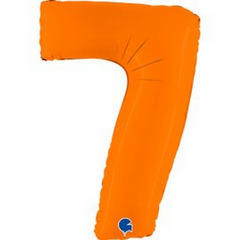 Фольгированный шар Grabo цифра «7» Оранжевая 40" в уп