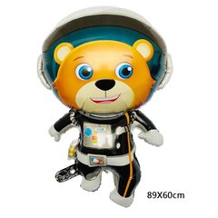 Фольгированный шар Большая фигура Мишка- космонавт (90 см) (Китай)