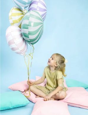 Фольгована кулька PartyDeco 18&rdquo; круг льодяник блакитний макарун