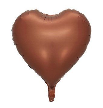 Фольгированный шарик 18&rdquo; сердце коричневое(Китай)
