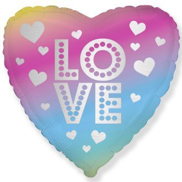 Фольгированный шар Flexmetal 18" Сердце градиент "Love"