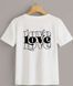 Футболка Love+контур - 1