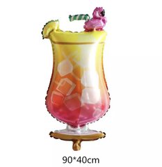 Фольгированный шар Большая фигура бокал тропический коктейль (Китай)