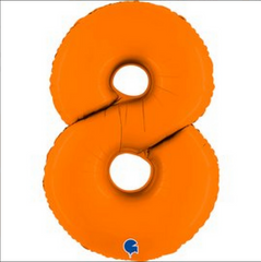 Фольгированный шар Grabo цифра «8» Оранжевая 40" в уп