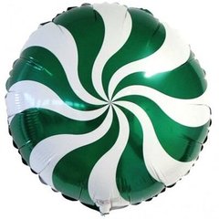 Фольгированный шар Flexmetal 9” круг конфета зелёная