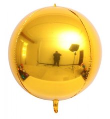 Фольгированный шар 32” Сфера Золото (Китай)