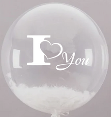 Наклейка "I Love You 3" (30х15см) + монтажка