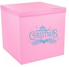 Наклейка Merry Christmas колокольчики на коробку НГ (45х30 см) + монтажка