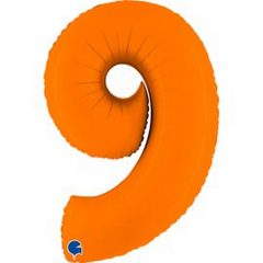 Фольгированный шар Grabo цифра «9» Оранжевая 40" в уп