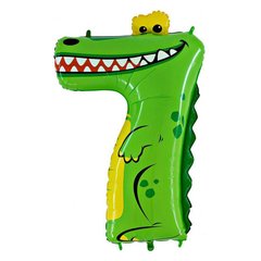Фольгированный шар Grabo цифра «7» Крокодил 40"
