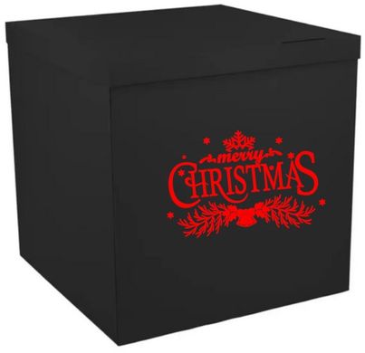 Наклейка Merry Christmas дзвіночки на коробку НР (45х30 см) + монтажка
