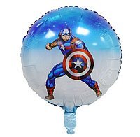 Фольгированный шар 18” круг Капитан Америка" Китай