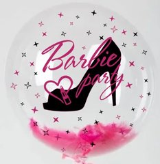 Наклейка Barbie party туфелька на 18"-20" (25х30см) + монтажка
