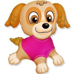 Фольгированный шар Flexmetal Мини фигура щенок в розовом