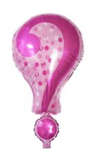 Фольгована кулька Велика фігура Знак питання рожевий 40*70см (Китай)
