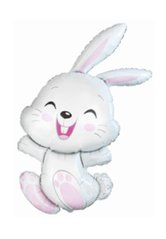 Фольгована кулька Flexmetal Велика фігура біло рожевий кролик