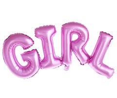 Фольгированный шар Надпись "GIRL" 84*32см Розовые (Китай)