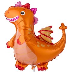 Фольгированный шар Flexmetal Мини фигура Дракон оранжевый