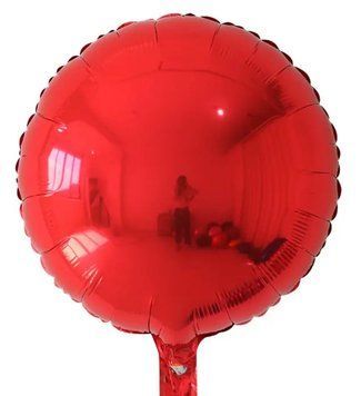 Фольгована кулька 18&rdquo; круг червоний (Китай)
