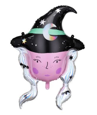 Фольгированный шар PartyDeco Большая фигура Голова Ведьмы (101 см)