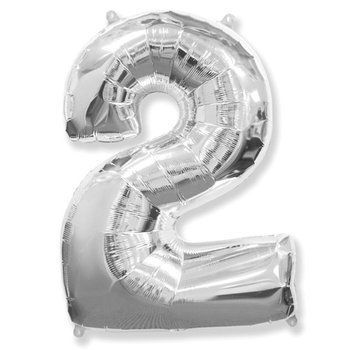 Фольгована кулька Flexmetal цифра &laquo;2&raquo; Срібло 40"