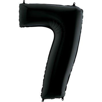 Фольгированный шар Grabo цифра &laquo;7&raquo; Чёрный 40" в уп