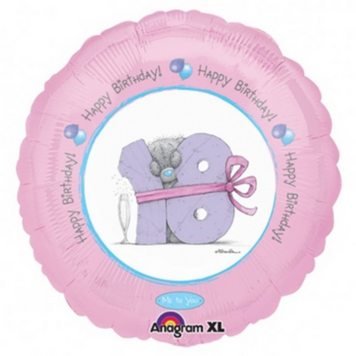 Фольгированный шар Anagram 18&rdquo; круг 18th Happy-Birthday Teddy Bear