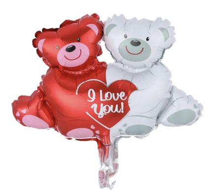 Фольгована кулька Міні фігура Закохані ведмедики (Китай)