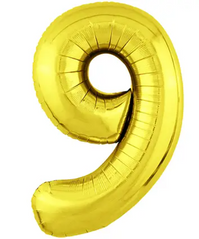Фольгована кулька Flexmetal Slim цифра «9» Золото 40"