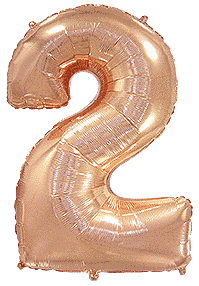 Фольгированный шар цифра &laquo;2&raquo; Rose Gold 70 см воздух (Китай)