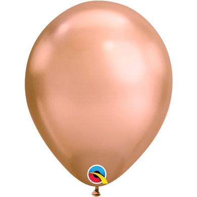 Латексна кулька Qualatex 11″ Хром Рожеве Золото / Сhrome Rose Gold (100 шт)