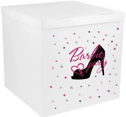 Наклейка Barbie party туфелька на коробку (30х35см) + монтажка