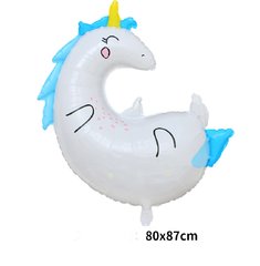 Фольгована кулька Велика фігура єдиноріг білий 92 см (Китай)