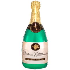 Фольгированный шар Anagram Большая фигура Бутылка шампанского зелёная