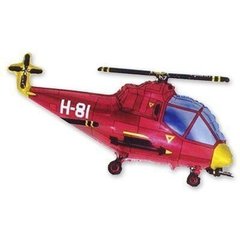 Фольгована кулька Flexmetal Міні фігура вертоліт червоний