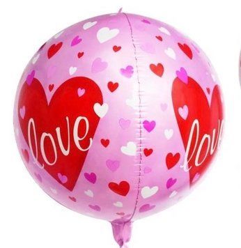 Фольгированный шар 22&rdquo; Сфера Love 55 см (Китай)