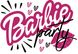 Наклейка Barbie party на 18”-20" (25х30см) + монтажка - 3