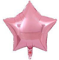 Фольгована кулька 5" Зірка Рожевий Пастель (Китай)