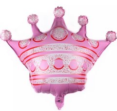 Фольгированный шар Мини фигура Корона розовая (Китай)