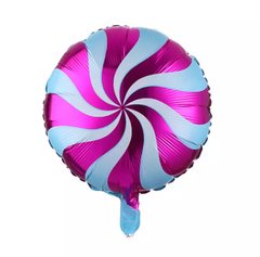 Фольгированный шар 18” круг леденец ярко розовый Китай