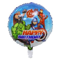 Фольгированный шар 18” круг мстители happy birthday Китай