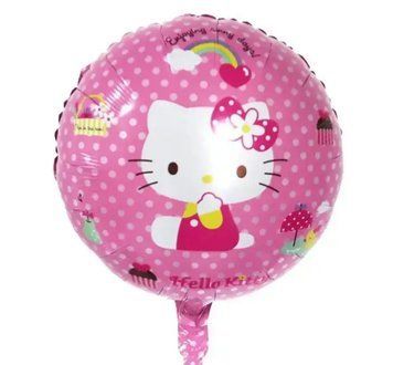 Фольгированный шарик 18" круг hello kitty (Китай)