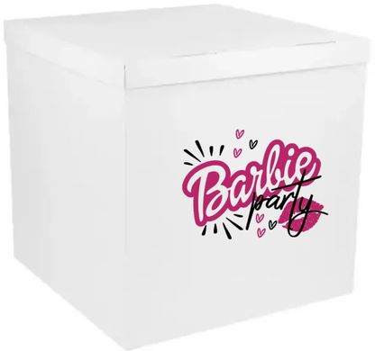 Наклейка Barbie party на коробку (30х40см) + монтажка