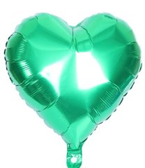 Фольгированный шар 18” Сердце Зеленое (Китай)