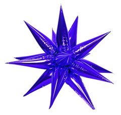 Фольгированный шар Звезда колючка пурпур 65 см (Китай)