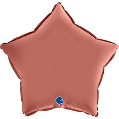 Фольгированный шар Grabo 18” Звезда Сатин Розовое Золото