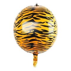 Фольгированный шар 22” Сфера тигр 55 см (Китай)