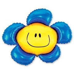 Фольгована кулька Flexmetal Міні фігура Квітка синя