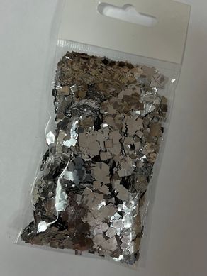 Конфетті Квадратик 3 мм Срібло (50 г)