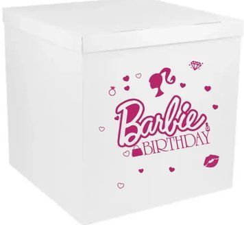 Наклейка Barbie Birthday на коробку (30х40см) + монтажка